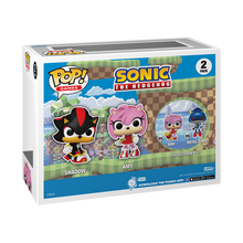 Load image into Gallery viewer, Sonic - Shadow &amp; Amy Rose Flocked Pop! 2PK RS
