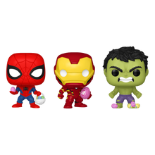 Load image into Gallery viewer, Marvel Comics - Spider-Man, Iron Man &amp; Hulk Carrot Pocket Pop! 3-Pack
