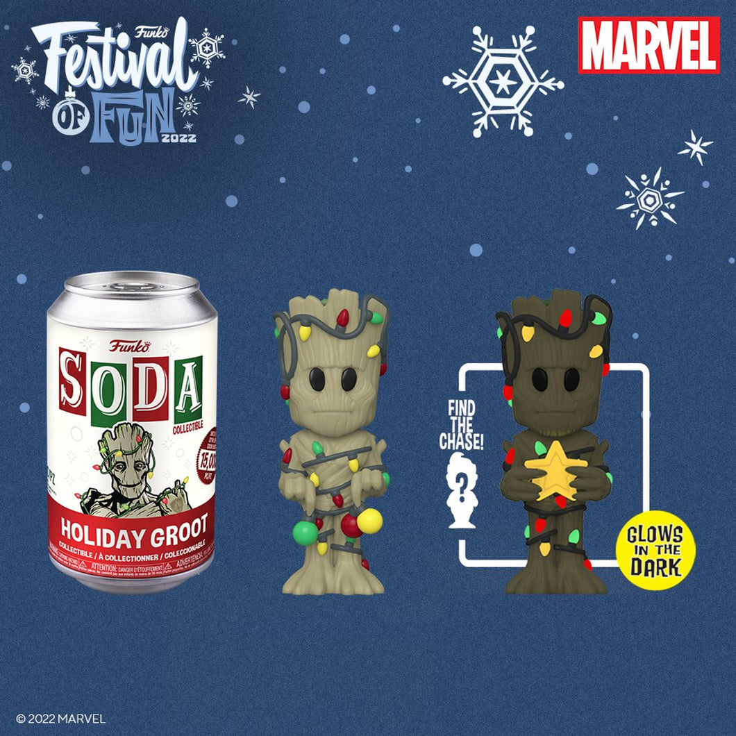Marvel Comics - Holiday Groot (with chase) Vinyl Soda
