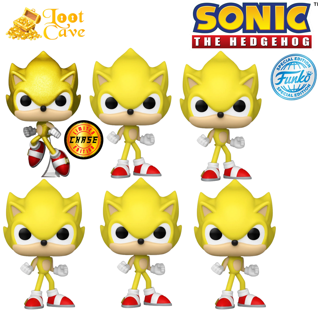 Sonic The Hedgehog: Super Sonic W/Chase US Exclusive Pop Vinyl (Chase Case)