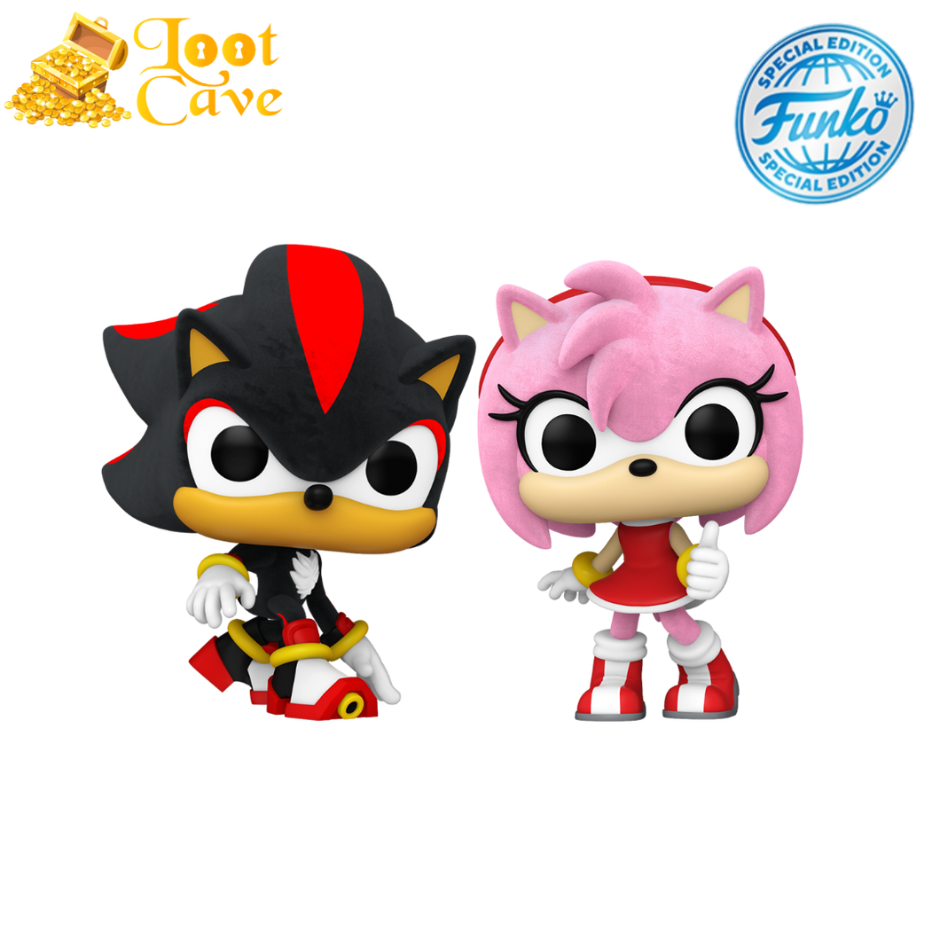 Sonic - Shadow & Amy Rose Flocked Pop! 2PK RS