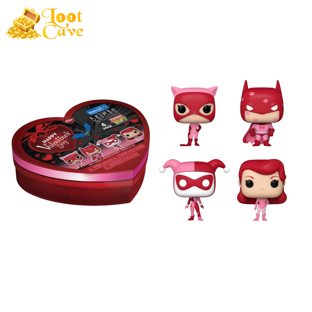 DC Comics: Valentines 2024 - Pink US Exclusive Pocket Pop! 4-Pack Heart Box [RS]