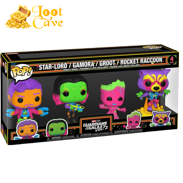 Guardians of the Galaxy: Vol. 2 - Blacklight US Exclusive Pop! 4-Pack [RS]