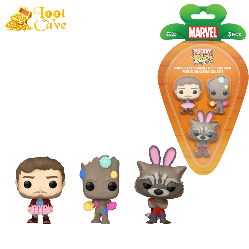Guardians of the Galaxy - Star-Lord, Groot, & Rocket Carrot Pocket Pop! 3-Pack