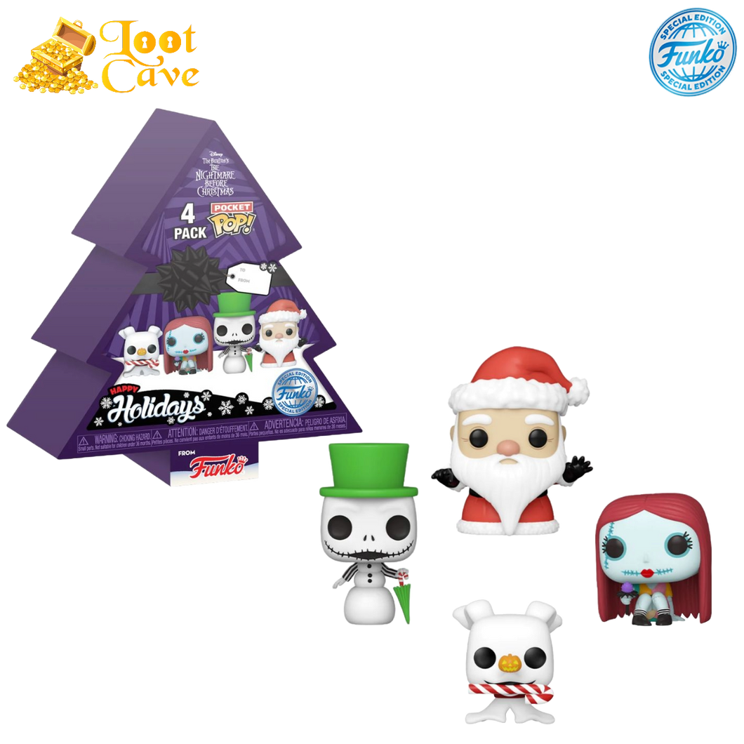 Nightmare Before Christmas - Tree Holiday US Exclusive Pocket Pop! 4-Pack Box Set [RS]