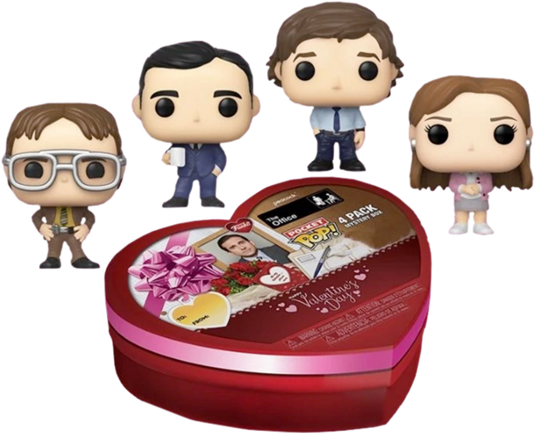 The Office - Valentine's Day US Exclusive Pocket Pop! Vinyl 4-Pack [RS]