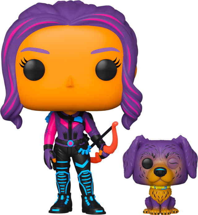 Hawkeye (TV) - Kate Bishop with Lucky the Pizza Dog Blacklight US Exclusive Pop! Vinyl [RS]