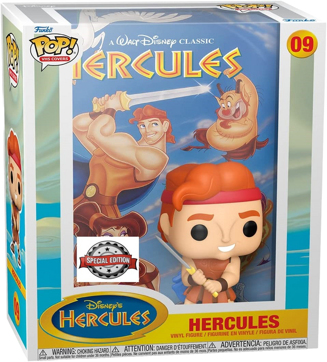 Hercules (1997) - Hercules (with Sword) US Exclusive Pop! Vinyl VHS Cover [RS]