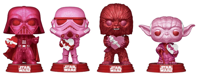 Star Wars - Valentine's Day Diamond Glitter US Exclusive Pop! Vinyl 4-Pack [RS]