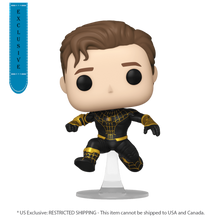 Load image into Gallery viewer, Spider-Man 3: No Way Home (2021) - Spider-Man (Unmasked Black Suit) US Exclusive Pop! Vinyl (Glow Chase Chance) [RS]
