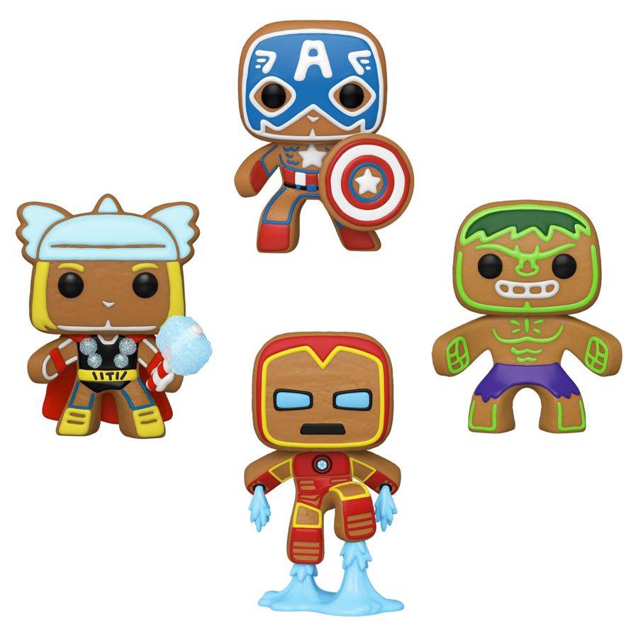 Marvel Comics - Holiday Gingerbread US Exclusive Pop! Vinyl 4-Pack [RS]