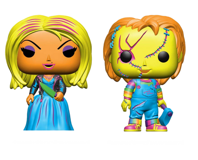 Child's Play 4: Bride of Chucky - Chucky & Tiffany Blacklight US Exclusive Pop! Vinyl 2-Pack [RS]