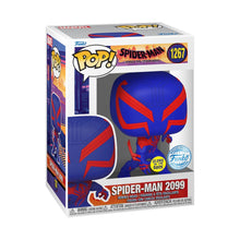 Load image into Gallery viewer, Spider-Man: Across the Spider-Verse (2023) - Spider-Man 2099 (Alternate Pose) Glow US Exclusive Pop! Vinyl [RS]
