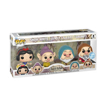 Load image into Gallery viewer, Snow White (1937) - Snow White, Dopey, Sleepy, Grumpy Exclusive Diamond Glitter Pop! 4-Pack [RS]
