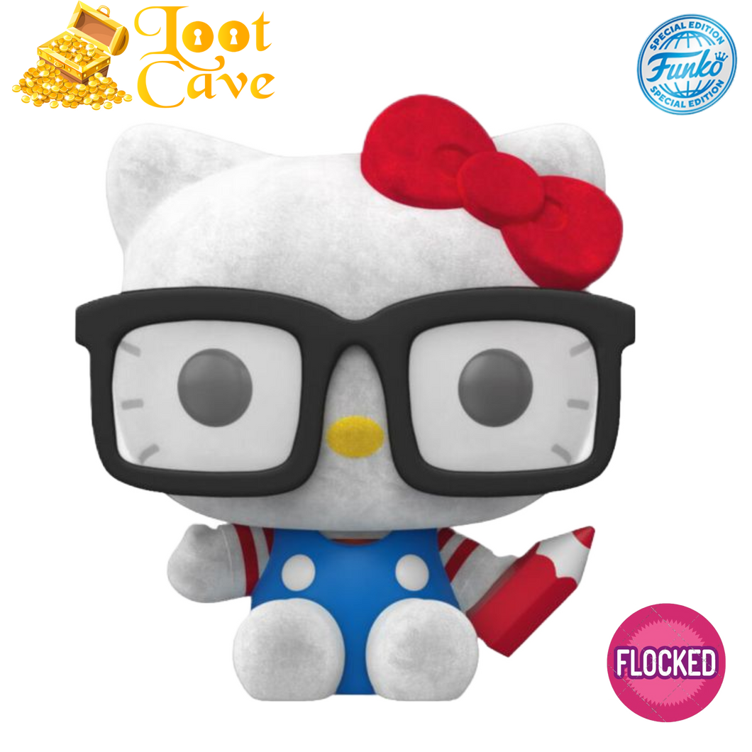 Hello Kitty - Hello Kitty Hipster Nerd with Glasses US Exclusive Flocked Pop! Vinyl [RS]