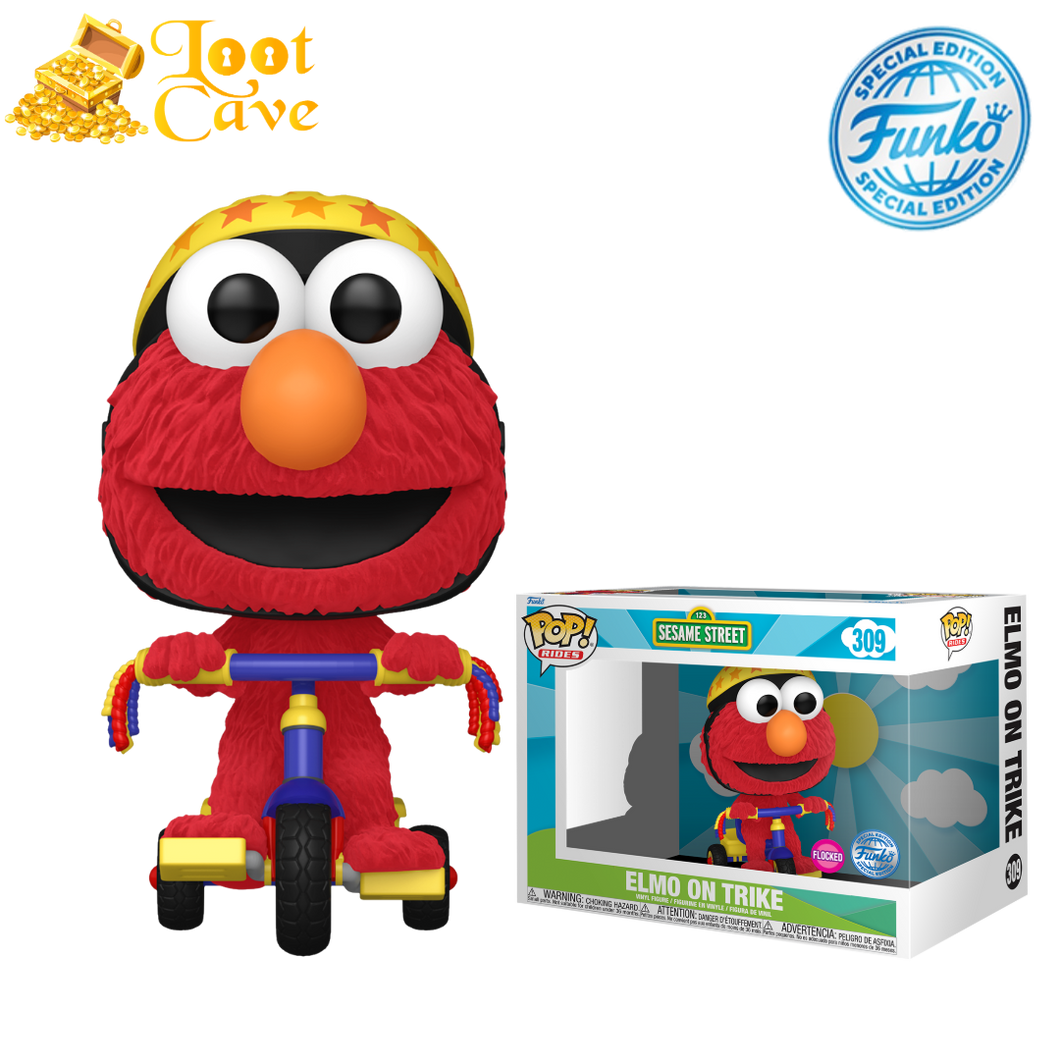 Sesame Street - Elmo on Trike Flocked Pop! RS Ride
