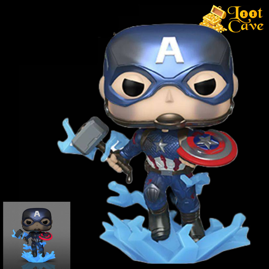 Avengers 4: Endgame - Captain America US Exclusive Metallic Glow Pop! Vinyl [RS]