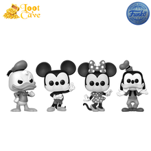 Load image into Gallery viewer, Disney - Mickey and Friends (Black &amp; White) Pop! Vinyl Figure 4-Pack
