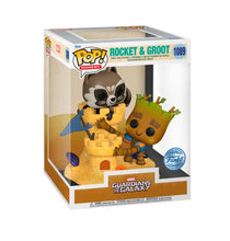 Load image into Gallery viewer, Marvel: Guardians of the Galaxy - Rocket &amp; Groot (Beach Day) US Exclusive Pop! Vinyl Moment [RS]

