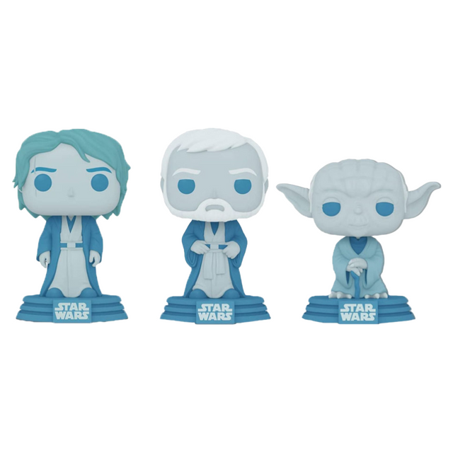 Star Wars - Endor Force Ghost Glow US Exclusive Pop! Vinyl 3-Pack [RS]