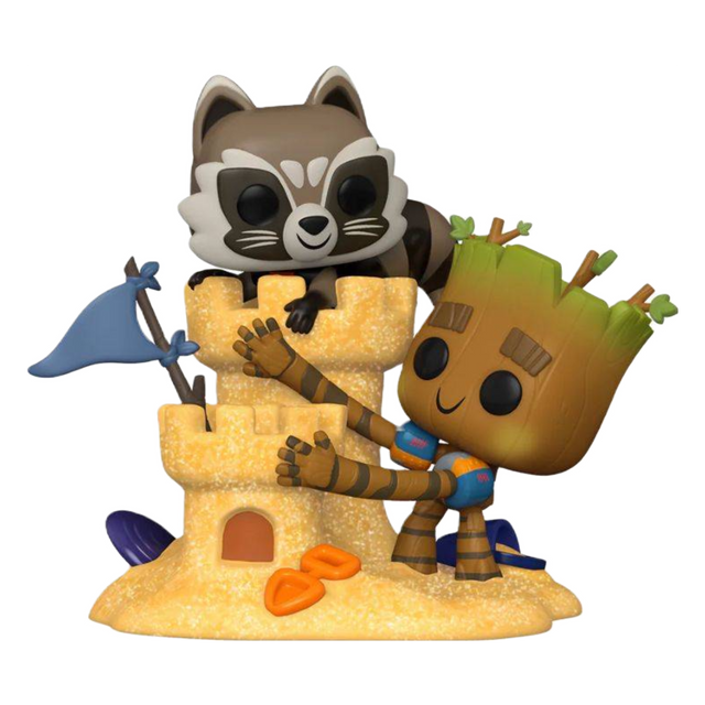 Marvel: Guardians of the Galaxy - Rocket & Groot (Beach Day) US Exclusive Pop! Vinyl Moment [RS]