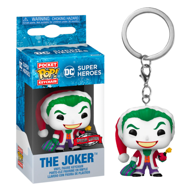 DC Comics - The Joker (Holiday) US Exclusive Pocket Pop! Keychain [RS]