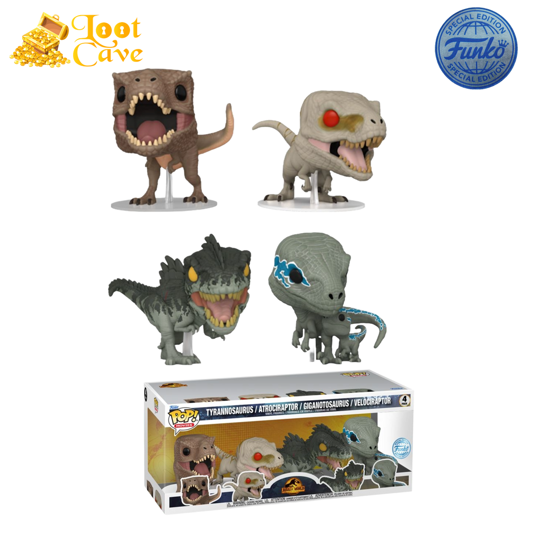 Jurassic World 3 - US Exclusive Pop! 4-Pack [RS]
