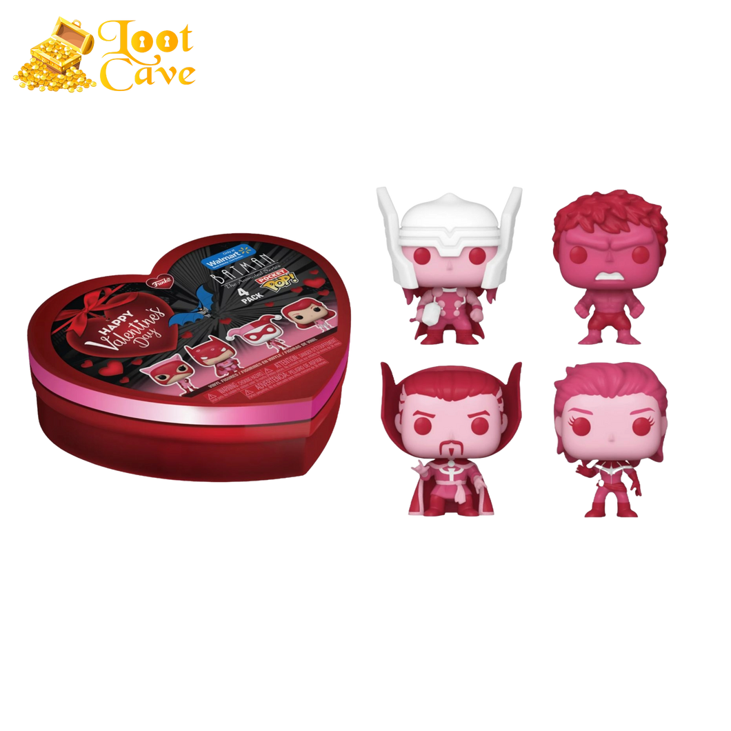 Marvel Comics: Valentines 2024 - Pink US Exclusive Pocket Pop! 4-Pack Heart Box [RS]