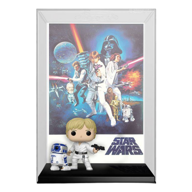 Star Wars: A New Hope (1977) - Luke Skywalker with R2-D2 Pop! Vinyl Movie Poster