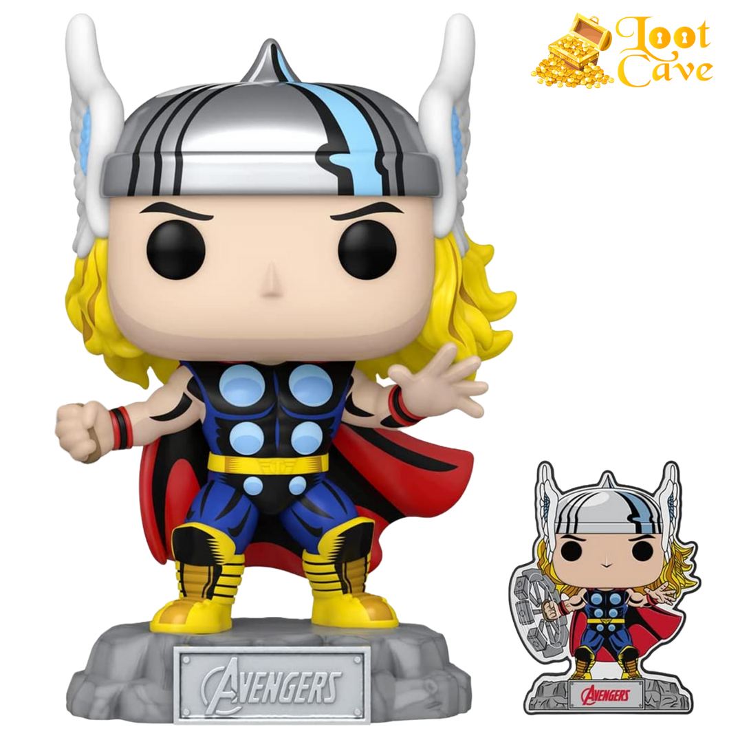 Marvel Comics - Avengers 60th Anniversary: Thor (with Pin) US Exclusive Pop! Vinyl [RS]