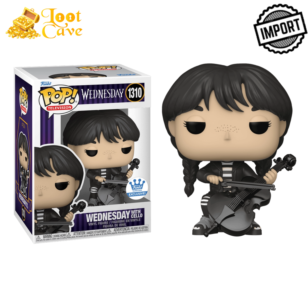 Wednesday TV Wednesday with Cello Pop Vinyl Funko Shop Sticker