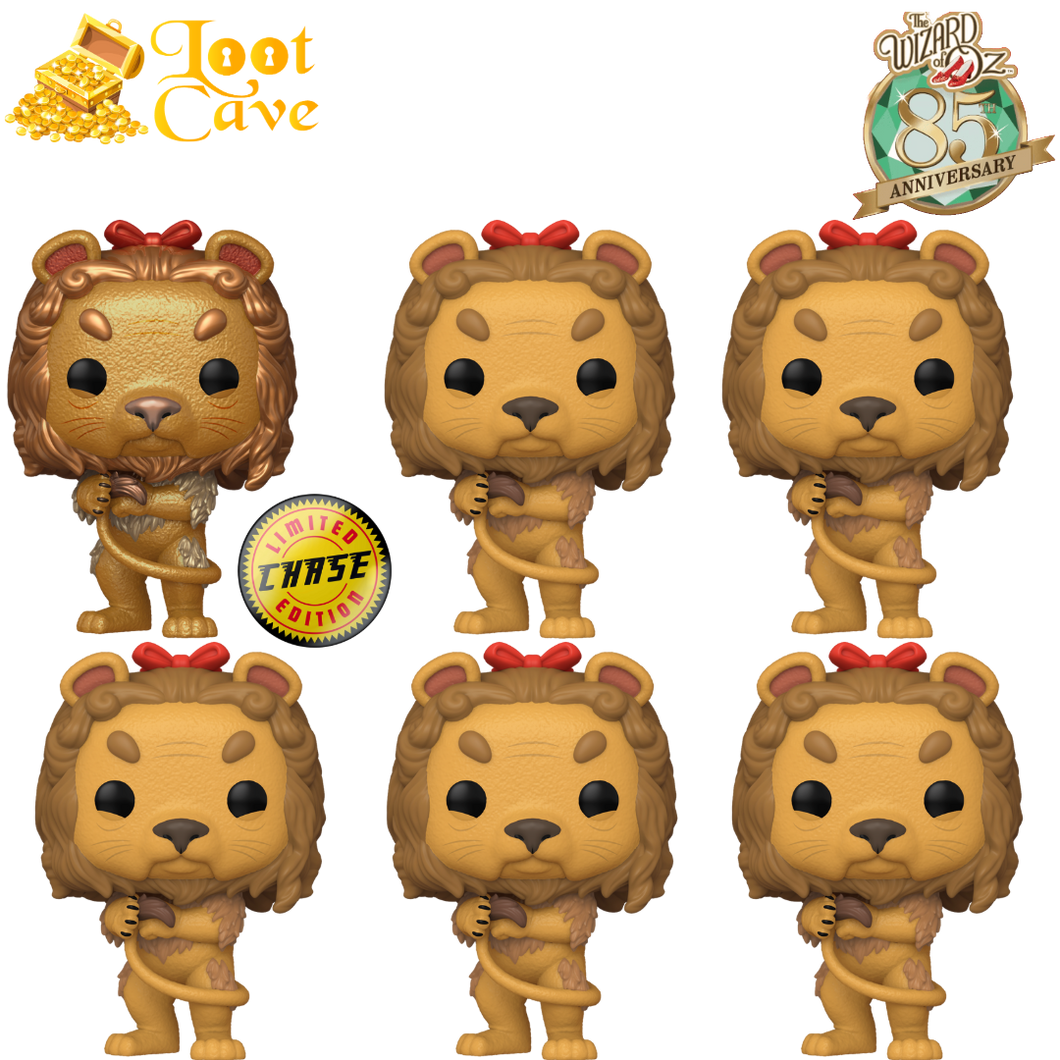 The Wizard of Oz 85th Anniversary: Cowardly Lion Pop Vinyl (Chase Case